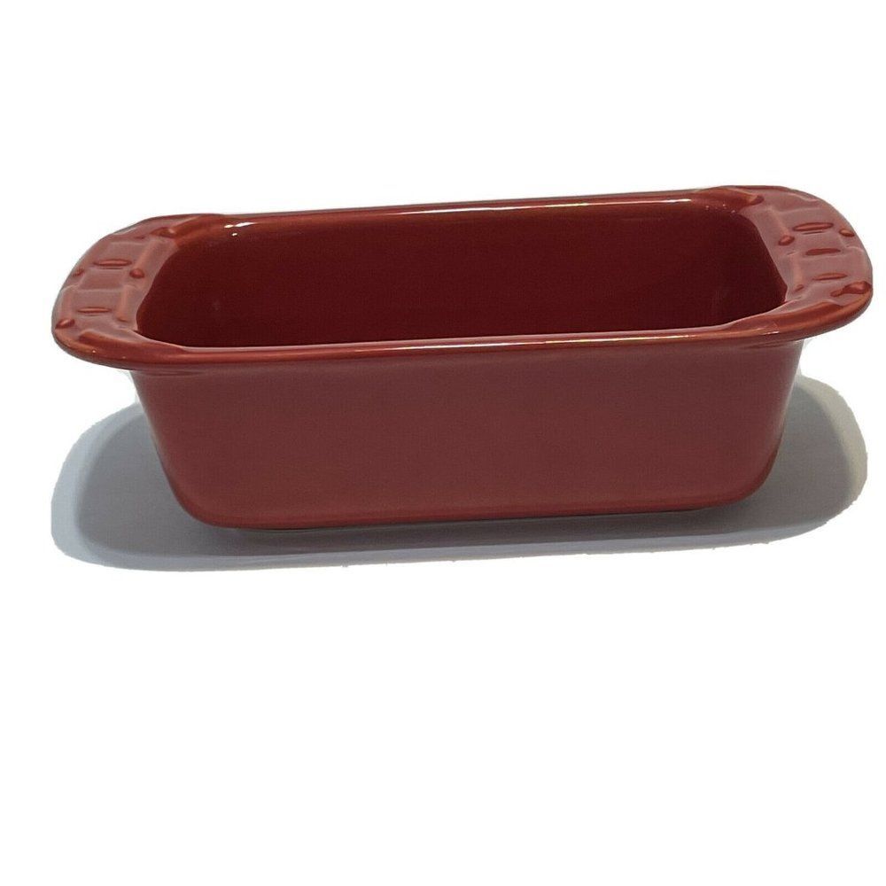 Longaberger pottery Red woven traditions 8"x4"